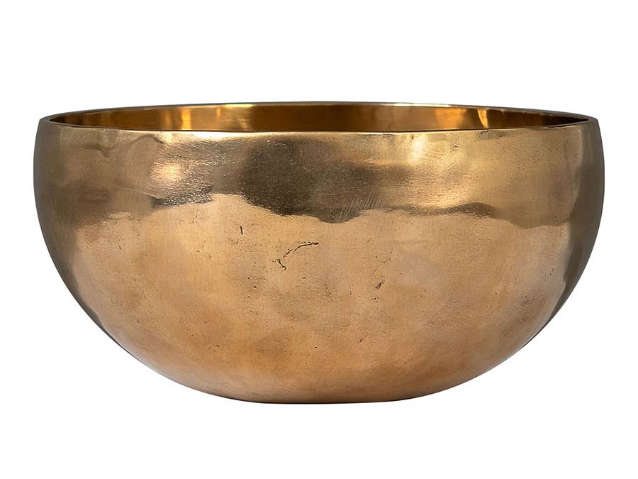 Sela Brass Singing Bowl 19cm, met klopper, viltring en katoenen tas