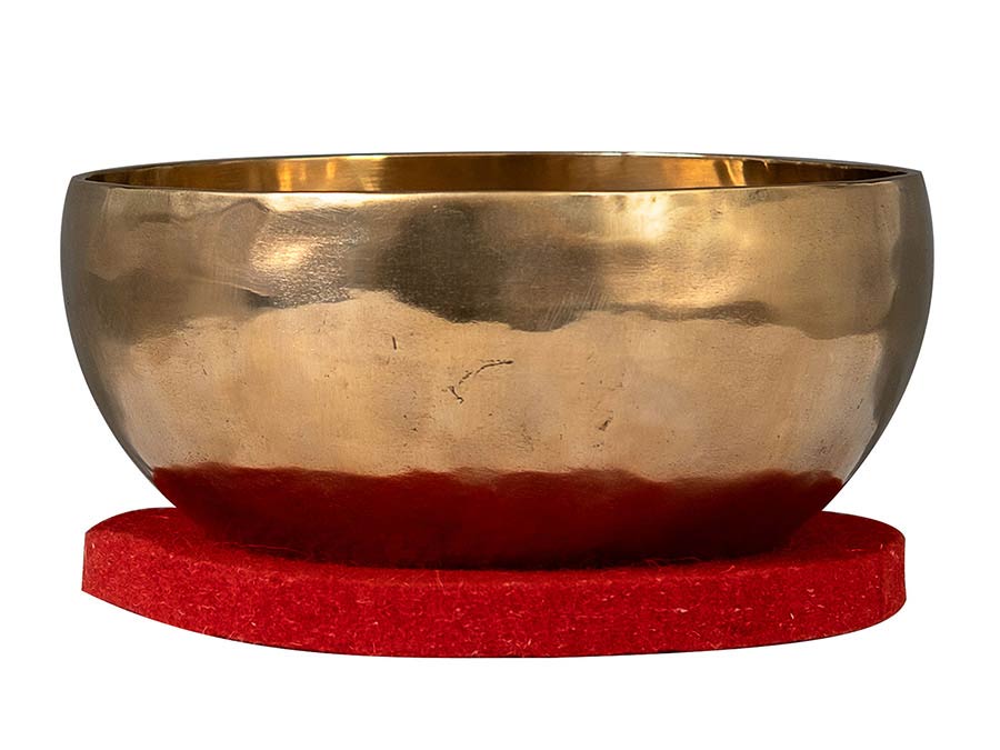 Sela Brass Singing Bowl 19cm, met klopper, viltring en katoenen tas