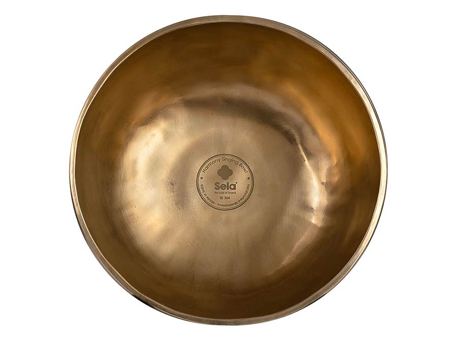 Sela Brass Singing Bowl 22cm, met klopper, viltring en katoenen tas