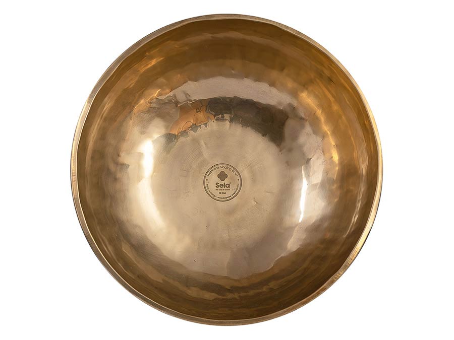 Sela Brass Singing Bowl 29cm, met klopper, viltring en katoenen tas