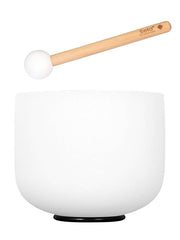 Sela Quartz Crystal Singing Bowl 8" 440hz B, met klopper en siliconen ring
