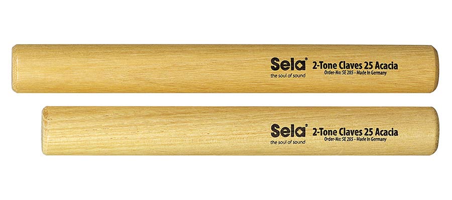 Sela 2-Tone Claves 25mm, Acacia