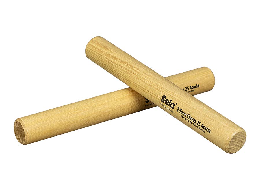 Sela 2-Tone Claves 25mm, Acacia