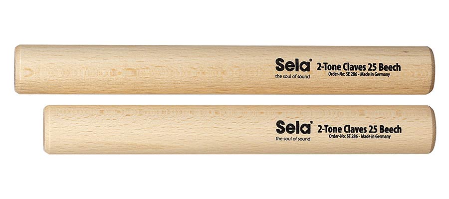 Sela 2-Tone Claves 25mm, Beech