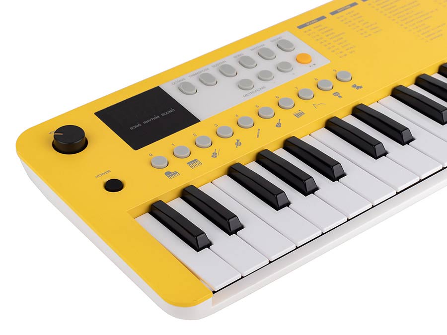 keyboard, 37 mini-size keys, with USB-C cable for power supply, 1 x 2 W - yellow