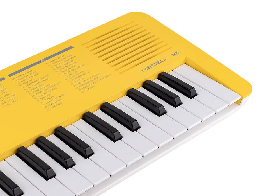 keyboard, 37 mini-size keys, with USB-C cable for power supply, 1 x 2 W - yellow