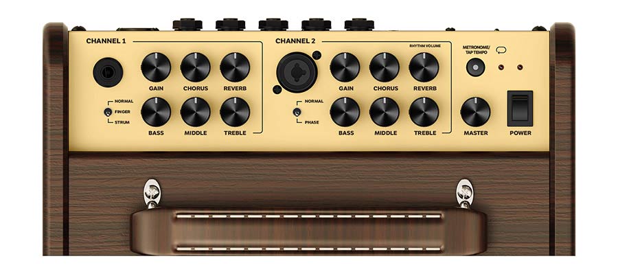 Richwood RPF-65 akoestische gitaarversterker, 2 kanalen, chorus en reverb, 60W