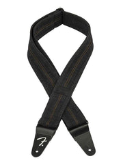 Fender Wrangler denim strap, washed black stitch