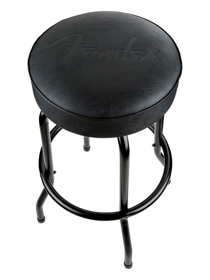 Fender embossed black logo barstool, black/black, 30"