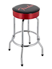 Fender red sparkle logo barstool, black/red sparkle 30"