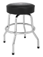 Fender Custom Shop chevron logo barstool, black/chrome, 24"