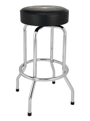 Fender Custom Shop chevron logo barstool, black/chrome, 30"