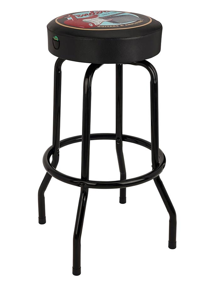 Fender Guitars & Amps pick pouch barstool, black/black, 30"