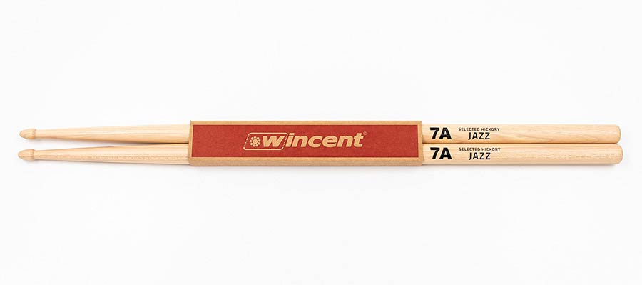 Wincent W-7AJ 7A Jazz Hickory Drumstokken – 406 x 13,6 mm