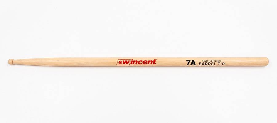 Wincent W-7ABT 7A Barrel Tip Hickory Drumstokken – 406 x 13,6 mm