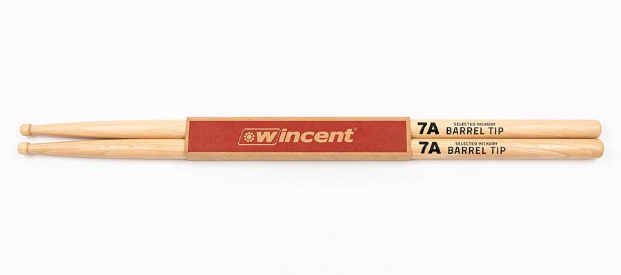 Wincent W-7ABT 7A Barrel Tip Hickory Drumstokken – 406 x 13,6 mm
