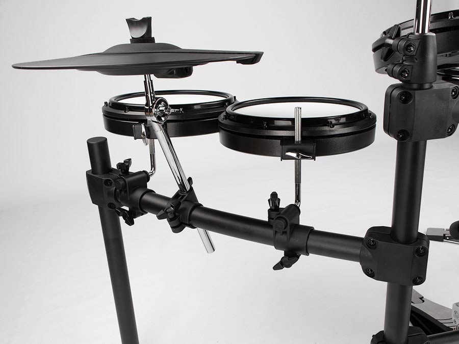digital drum kit, all mesh head double crash and double floor tom, 8in kick, real hi-hat stand