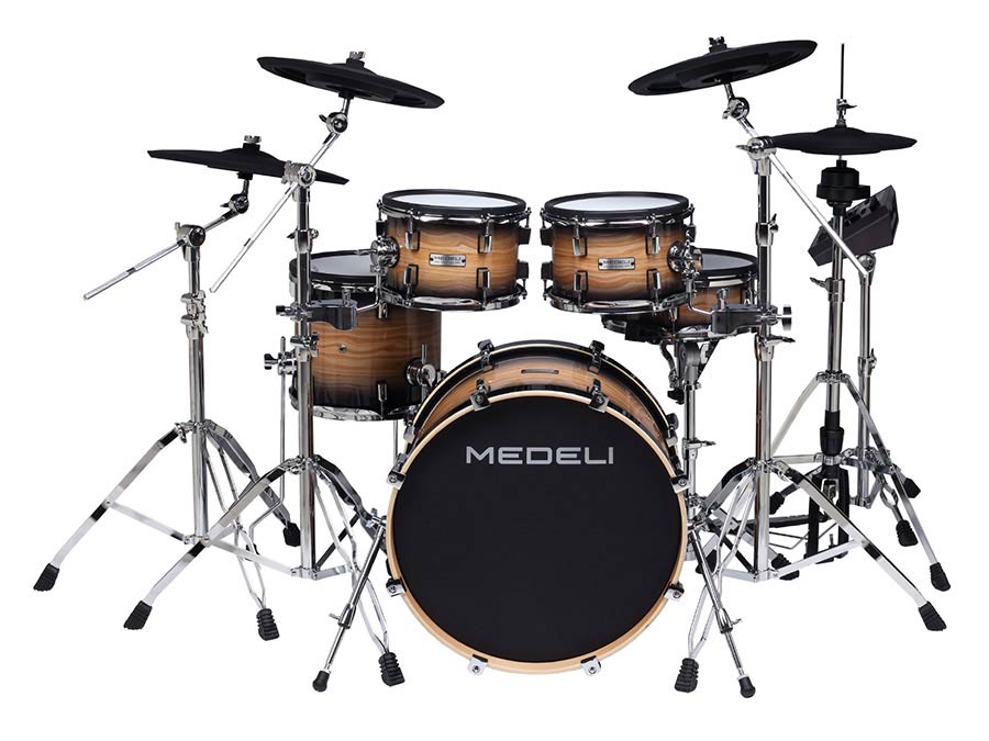 flagship digital drum kit, all mesh head fullsize wooden shells, 20in kick, all hardware included