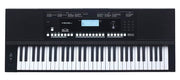 keyboard, 61 touch sensitive keys, backlit LCD, pitch-bend,  2 x 15 W