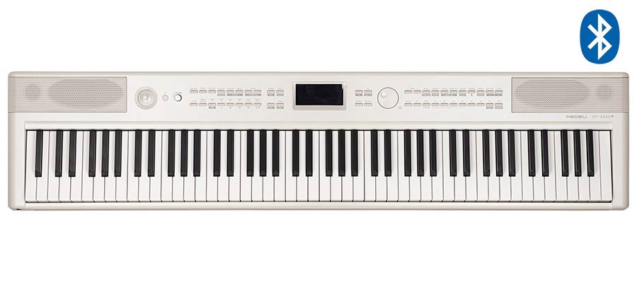 digital compact stage piano, 88 keys hammer action (GAC), styles, BT, sustain pedal, 4x23W, white