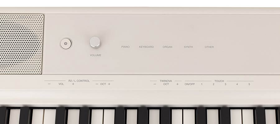 digital compact stage piano, 88 keys hammer action (GAC), 2 x 25 W, white