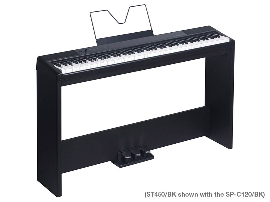 wooden stand for digital piano SP-C120/SP-A500 with 3 pedals, black