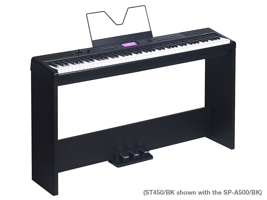 wooden stand for digital piano SP-C120/SP-A500 with 3 pedals, black