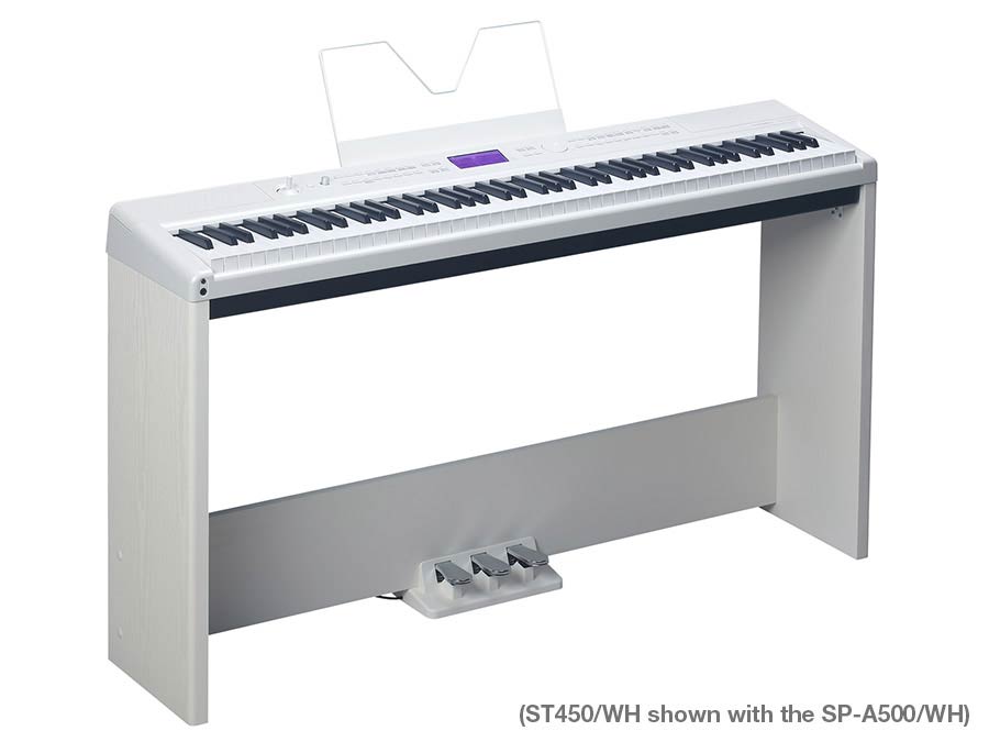 wooden stand for digital piano SP-C120/SP-A500 with 3 pedals, white