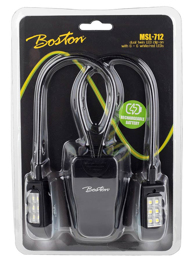 Boston MSL-712 music stand light fixture with 2x 6 LED