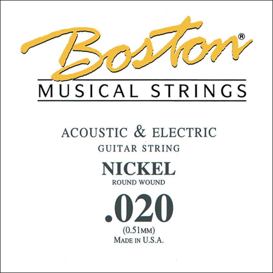 Boston BEN-020 losse .020-snaar voor elektrische gitaar – nickel roundwound