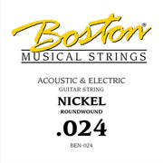Boston BEN-024 losse .024-snaar voor elektrische gitaar – nickel roundwound