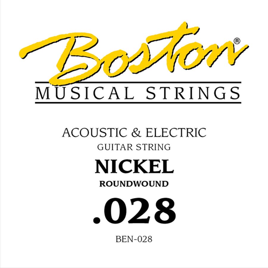 Boston BEN-028 losse .028-snaar voor elektrische gitaar – nickel roundwound