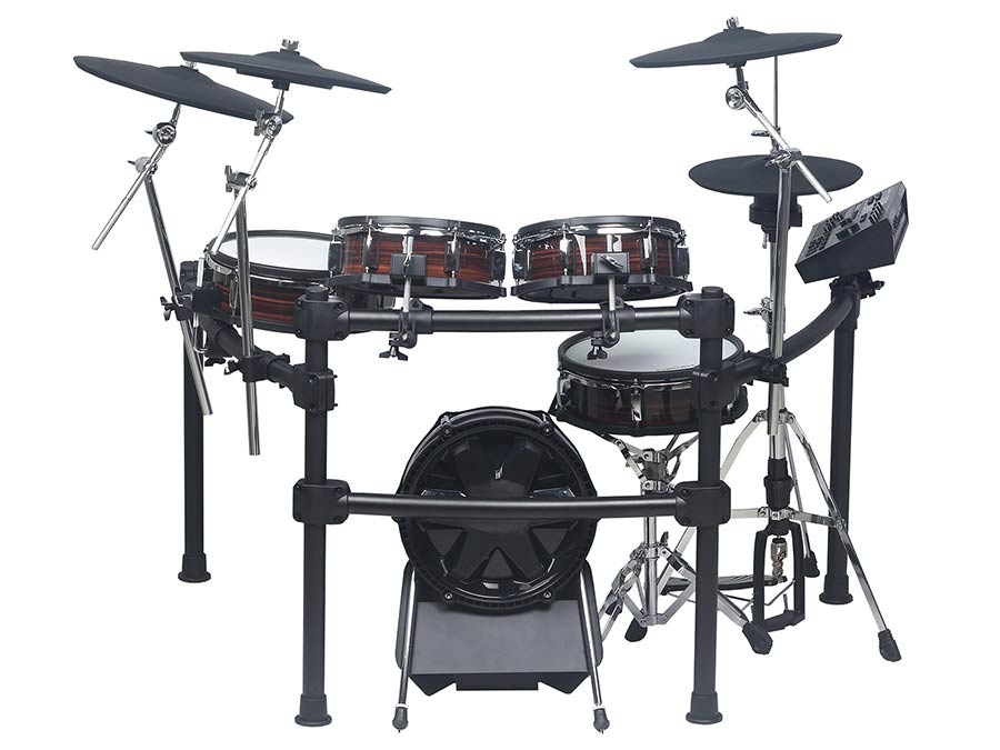 Medeli MZ923 elektronisch drumstel met mesh heads – vintage rosewood