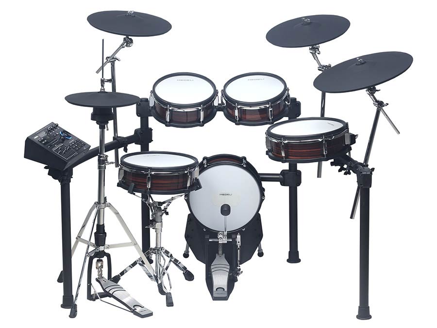 Medeli MZ923 elektronisch drumstel met mesh heads – vintage rosewood
