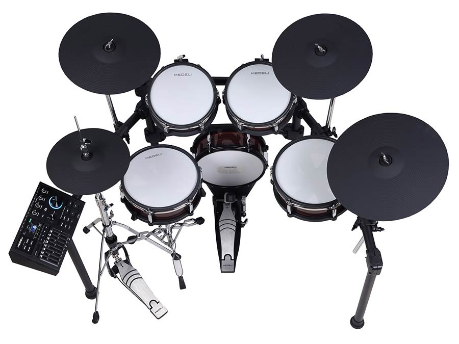 Medeli MZ923 elektronisch drumstel met mesh heads – vintage rosewood
