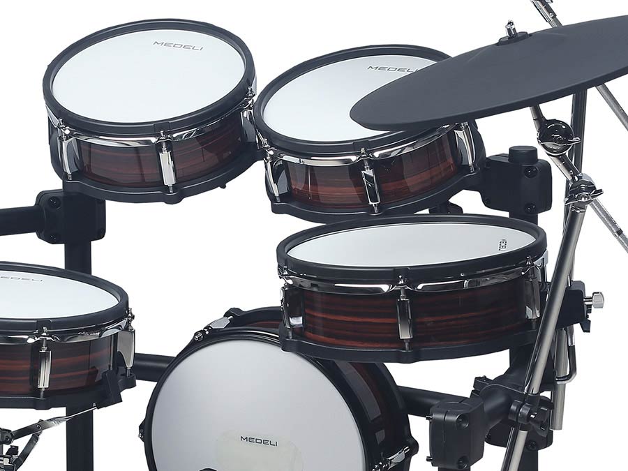 Medeli MZ923 elektronisch drumstel met mesh heads – vintage rosewood
