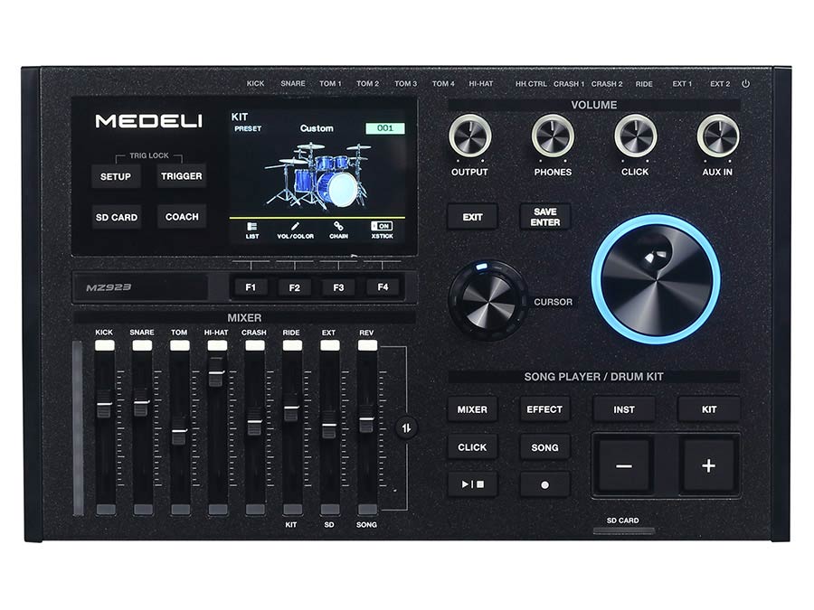 Medeli MZ923 elektronisch drumstel met mesh heads – vintage rosewood