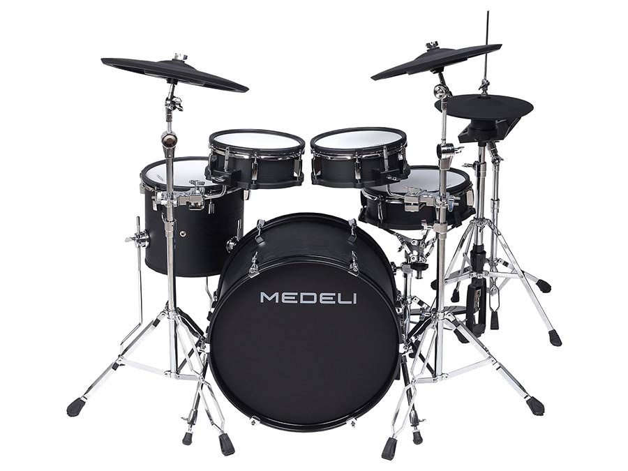 Medeli MZ729 elektronisch drumstel met Full-Size mesh shells – blackwood