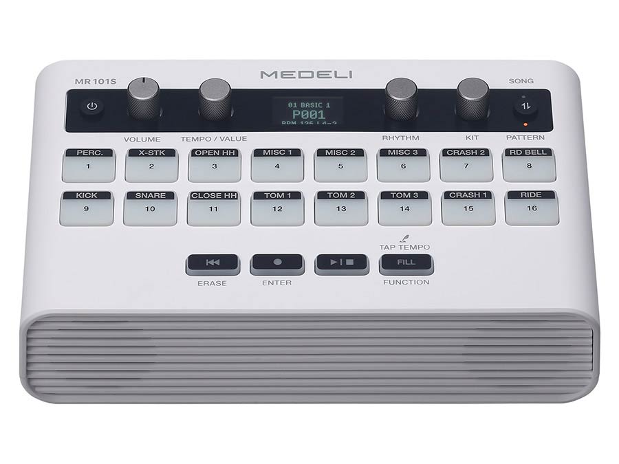 Medeli MR101S Rhythm machine met 16 aanslaggevoelige pads en voetpedaal