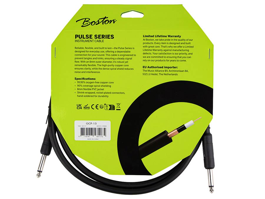 Boston GCP-15 Instrument Cable Jack-jack (1.5 meter)