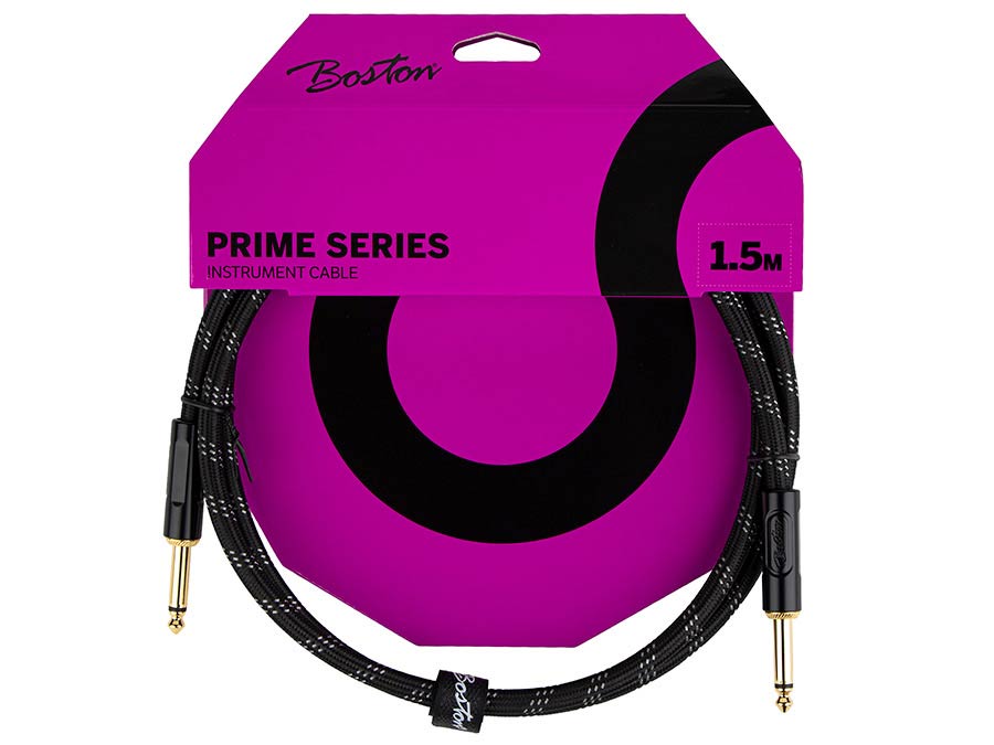 Boston GCRB-15 Gevlochten instrumentkabel Zwart Tweed 1.5 meter