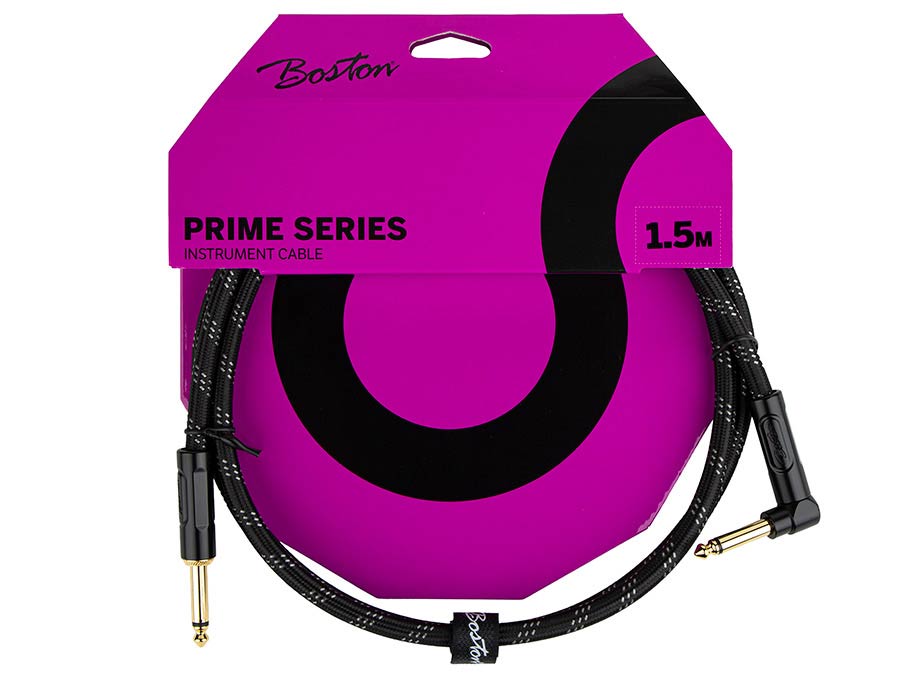 Boston GCRB-15A Gevlochten instrumentkabel Zwart Tweed 1.5 meter