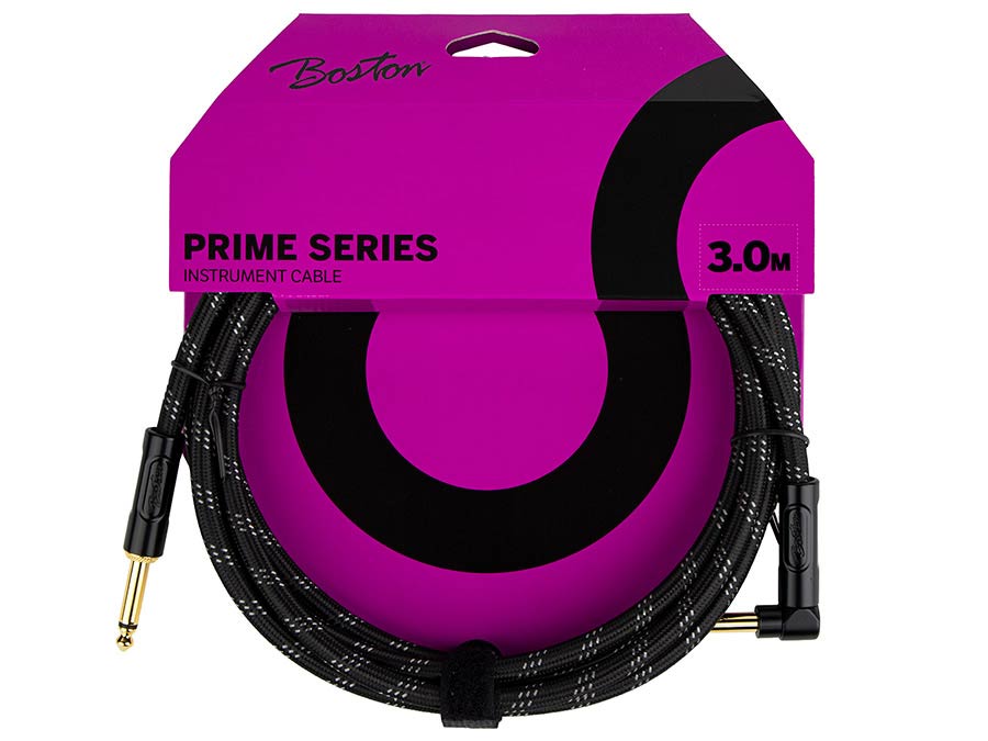 Boston GCRB-30A Gevlochten instrumentkabel Zwart Tweed 3.0 meter