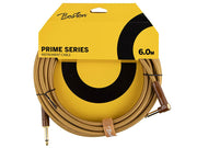Boston GCRT-60A Gevlochten instrumentkabel Geel Tweed 6.0 meter