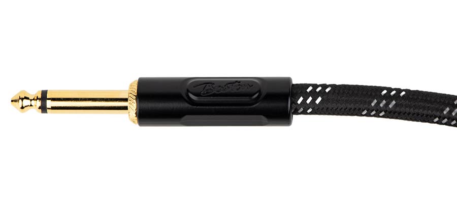Boston GCRB-60A Gevlochten instrumentkabel Zwart Tweed 6.0 meter