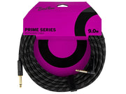 Boston GCRB-90A Gevlochten instrumentkabel Zwart Tweed 9.0 meter