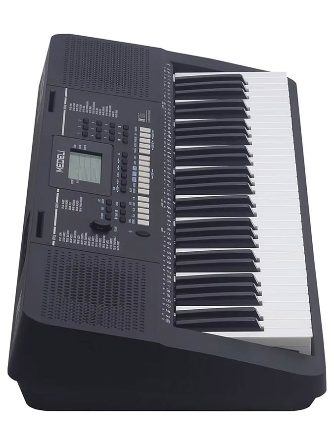 keyboard, 61 touch sensitive lighted keys, music tutorial system, 2 x 2,5 W