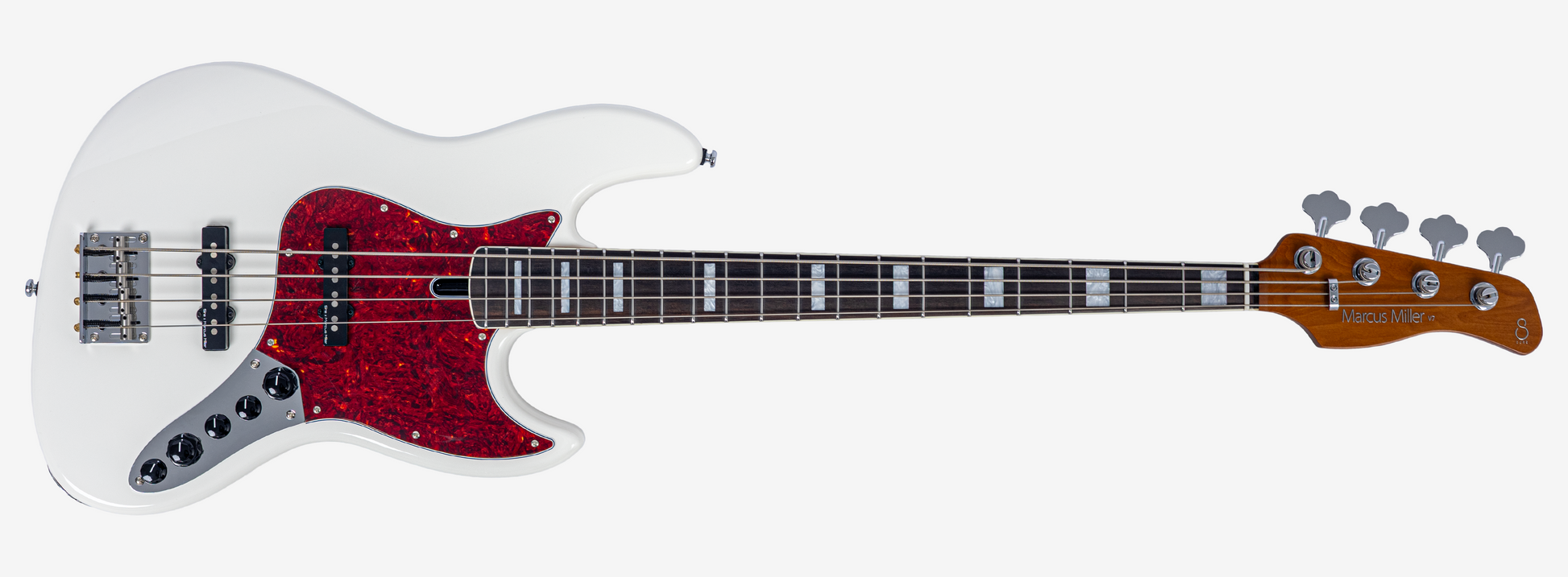 Sire V7N A4 Marcus Miller New Gen 4-snarige actieve basgitaar antique white