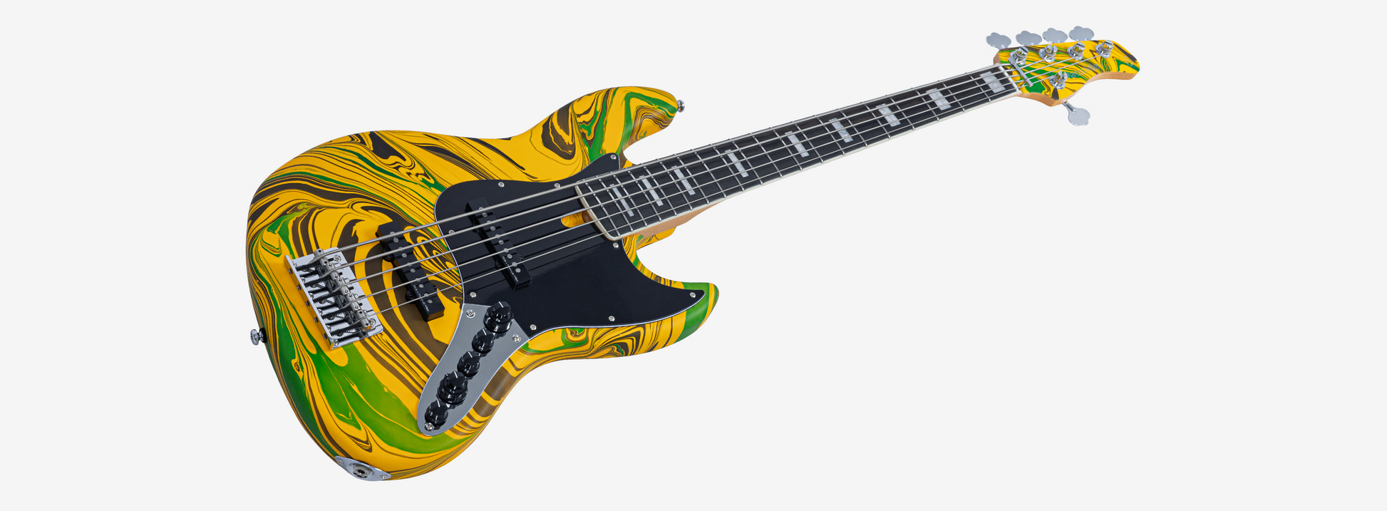 Sire V7N A5 Marcus Miller New Gen 5-snarige actieve basgitaar yellow swirl
