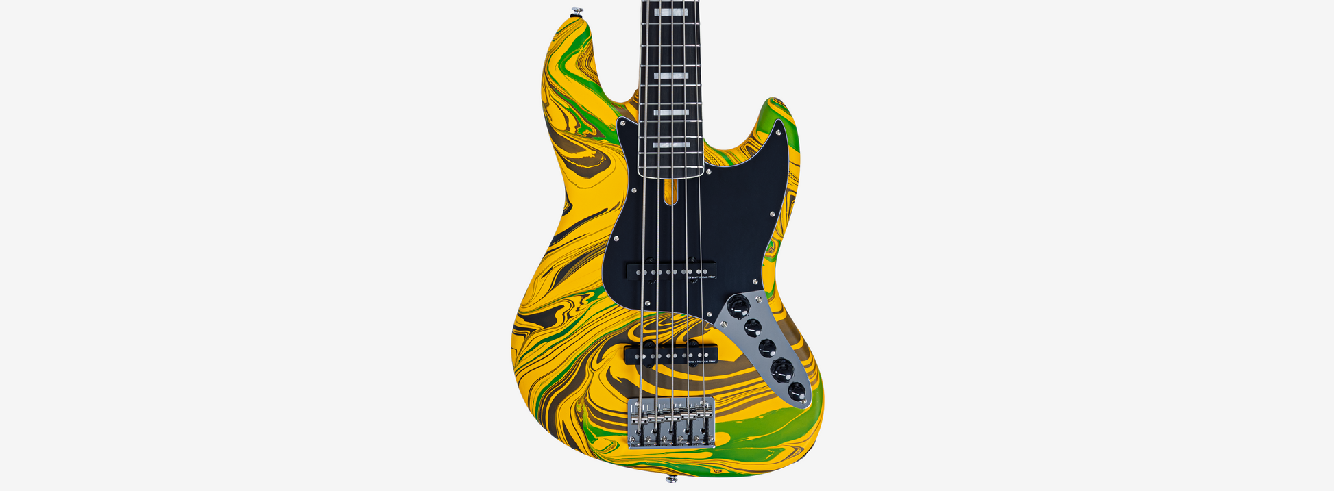 Sire V7N A5 Marcus Miller New Gen 5-snarige actieve basgitaar yellow swirl
